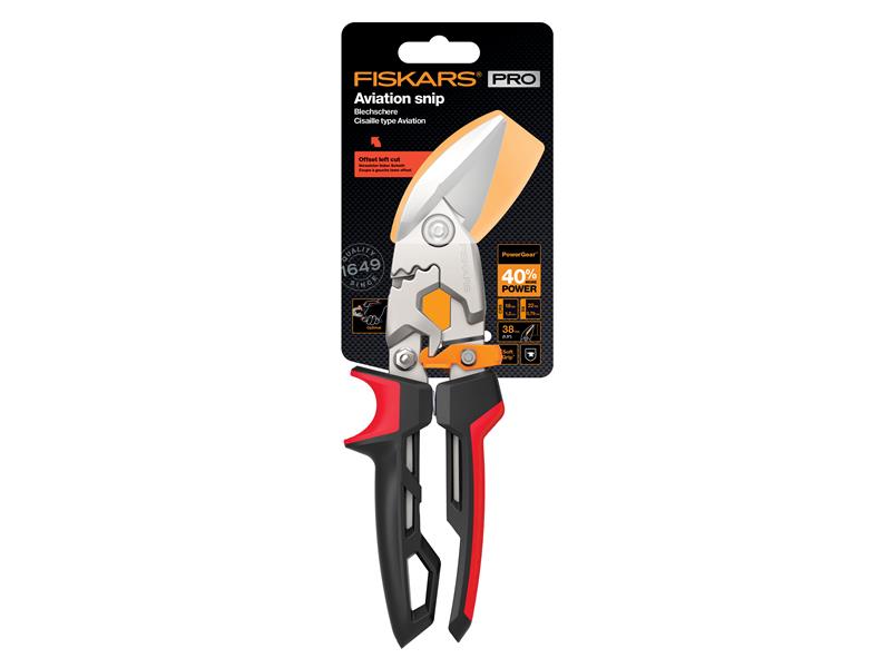 Fiskars Steel Cutting Aviation Snip Offset Left Cut 250mm 10in FSK1027211