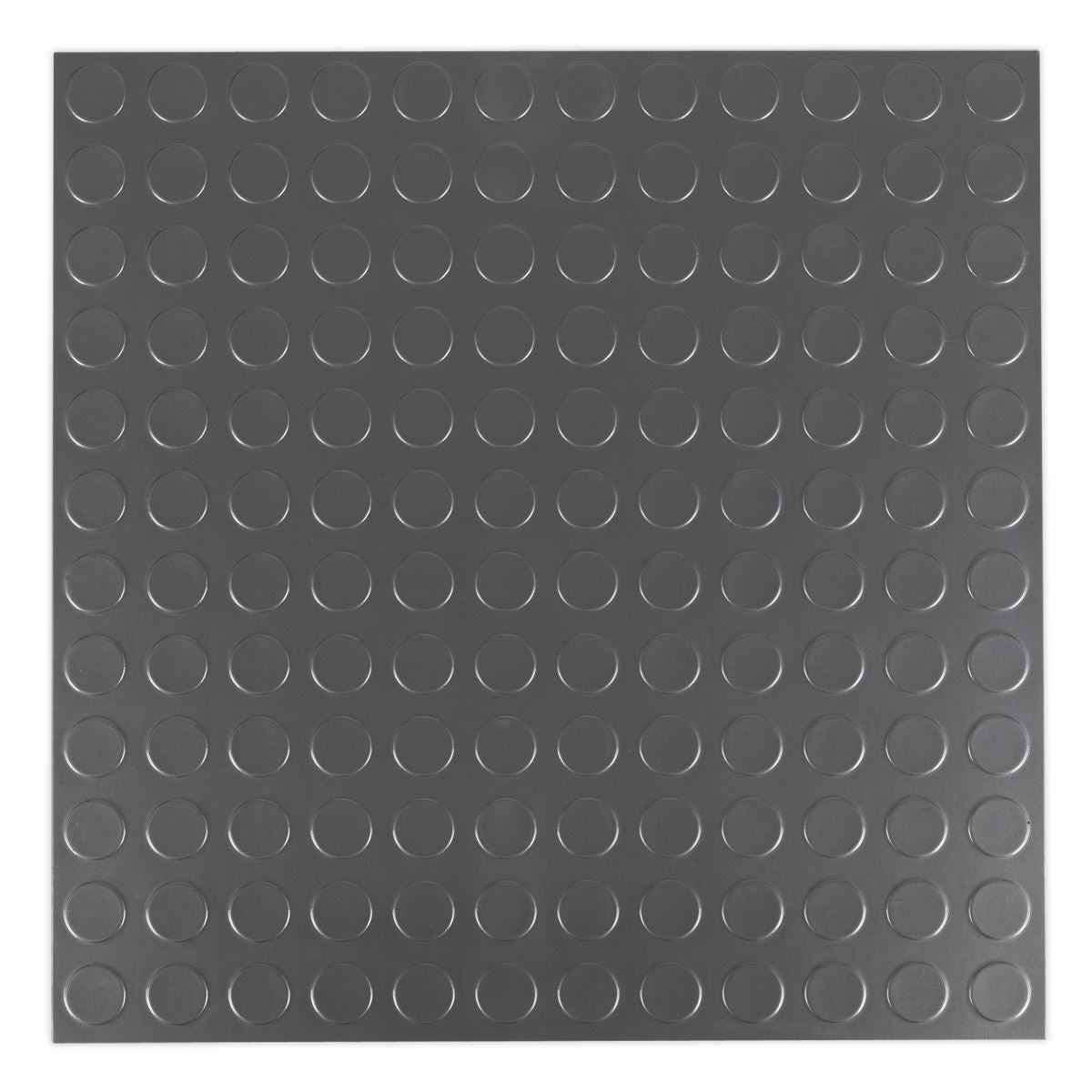 Sealey Vinyl Floor Tile with Peel & Stick Backing - Silver Coin Pack of 16 FT2S