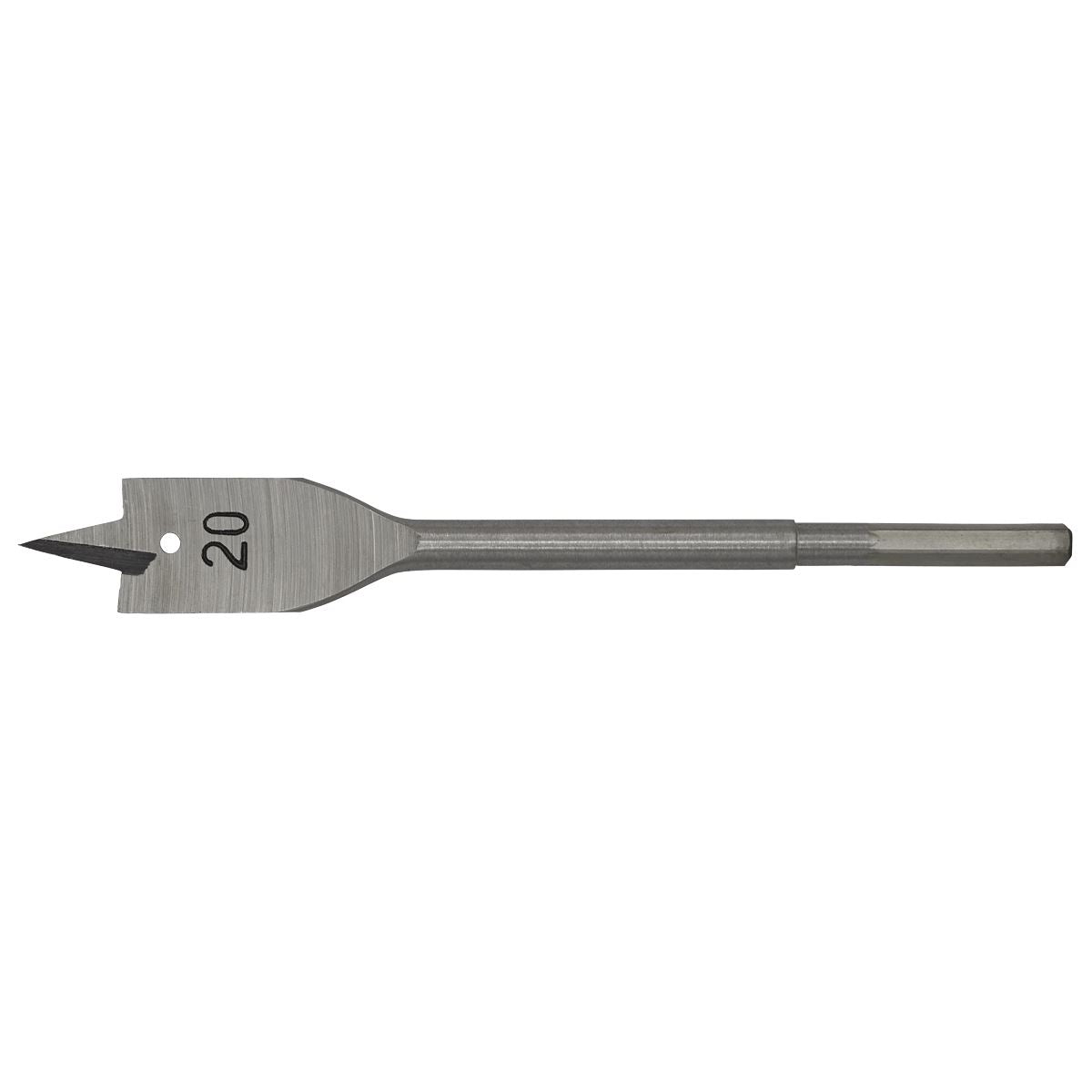 Sealey Flat Wood Bit 20mm x 152mm With Hex Shank & Plastic Wallet FWB20