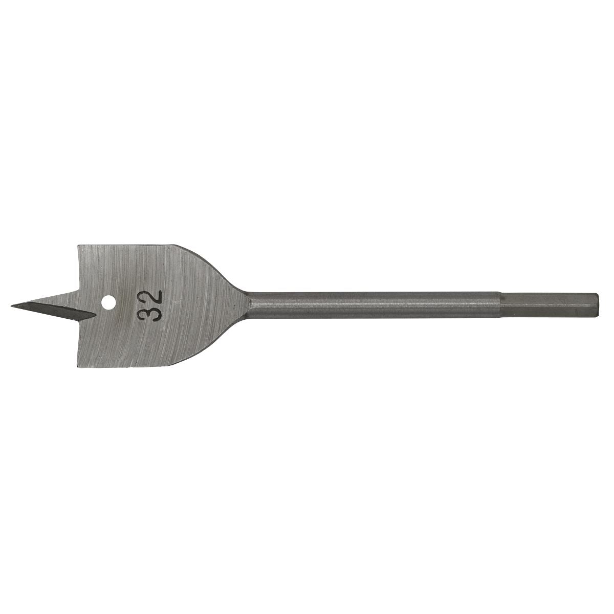 Sealey Flat Wood Bit 32mm x 152mm With Hex Shank & Plastic Wallet FWB32