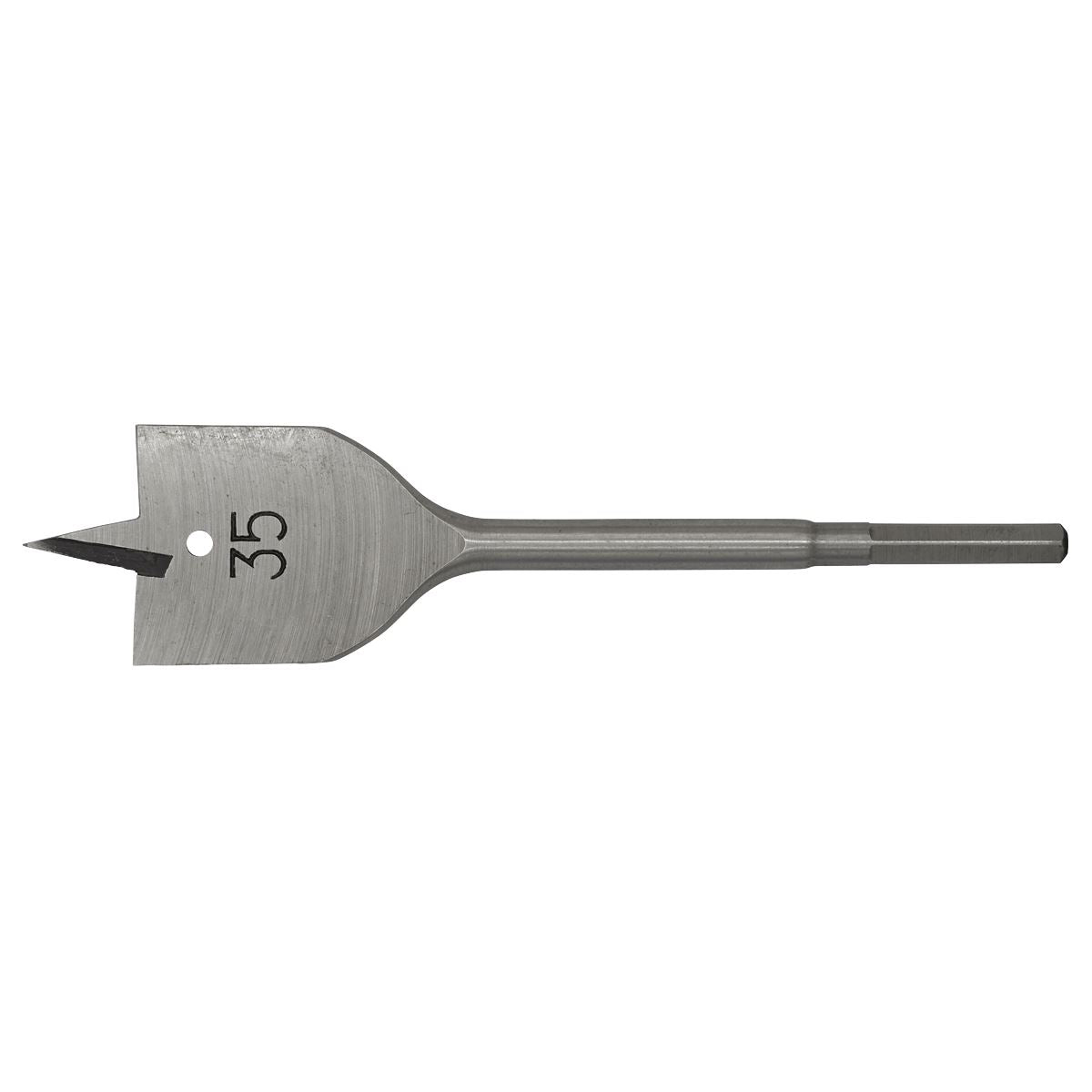 Sealey Flat Wood Bit 35mm x 152mm With Hex Shank & Plastic Wallet FWB35