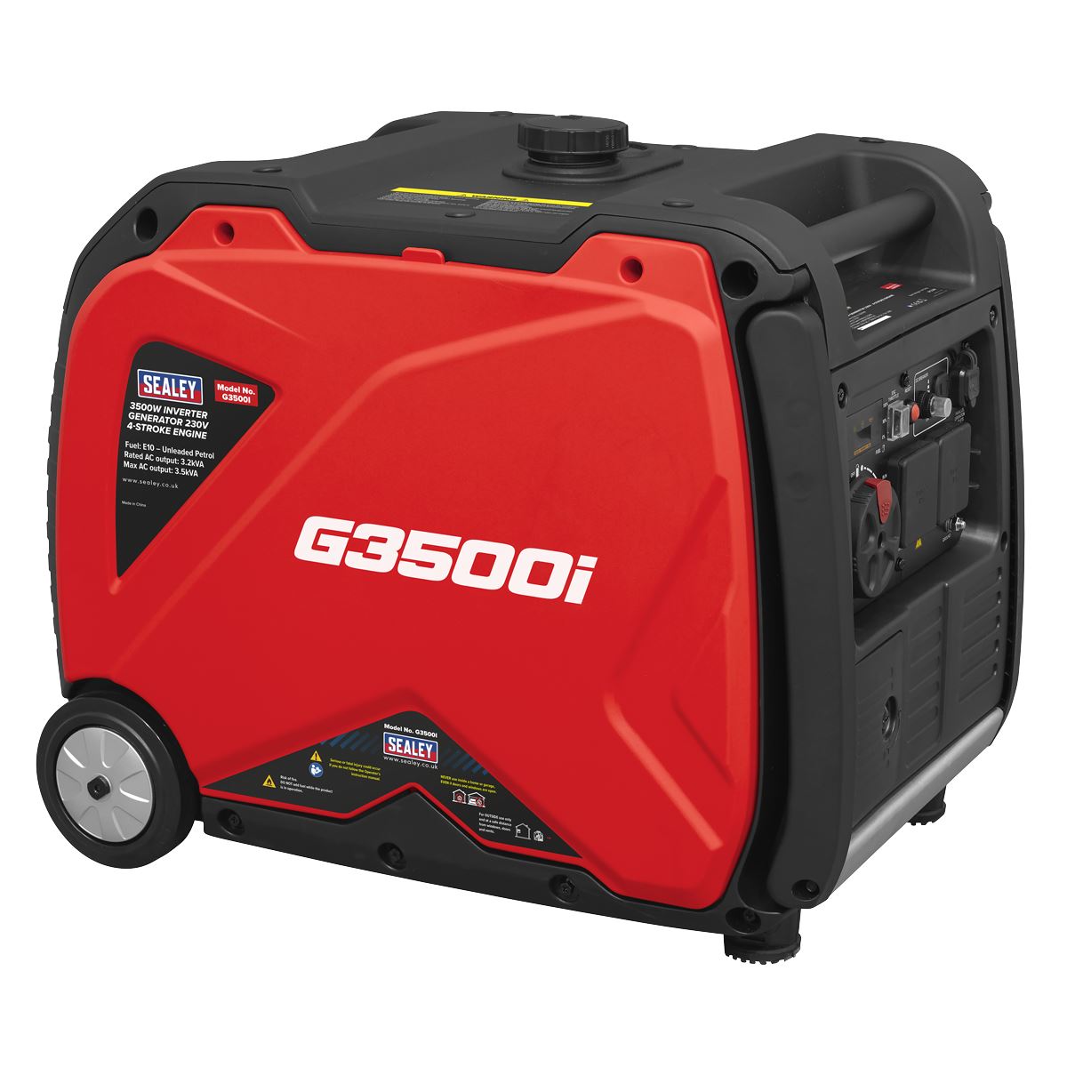Sealey 3500W Inverter Generator 230V 4 Stroke Engine G3500I