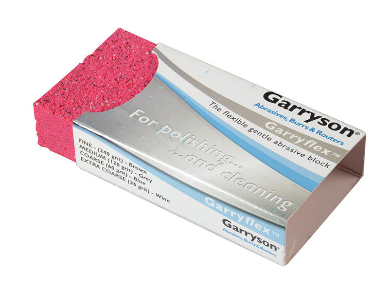 Garryson Garryflex™ Abrasive Block - Extra Coarse 36 Grit (Pink) GARABEC