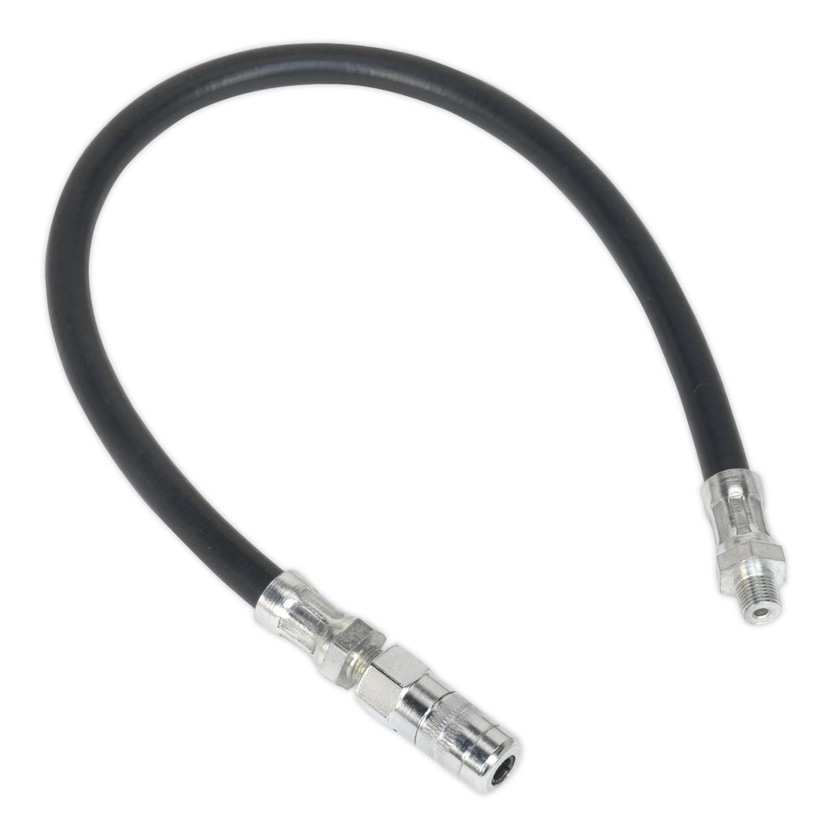 Sealey Rubber Delivery Hose with 4-Jaw Connector Flexible 450mm 1/8"BSP Gas GGHE450