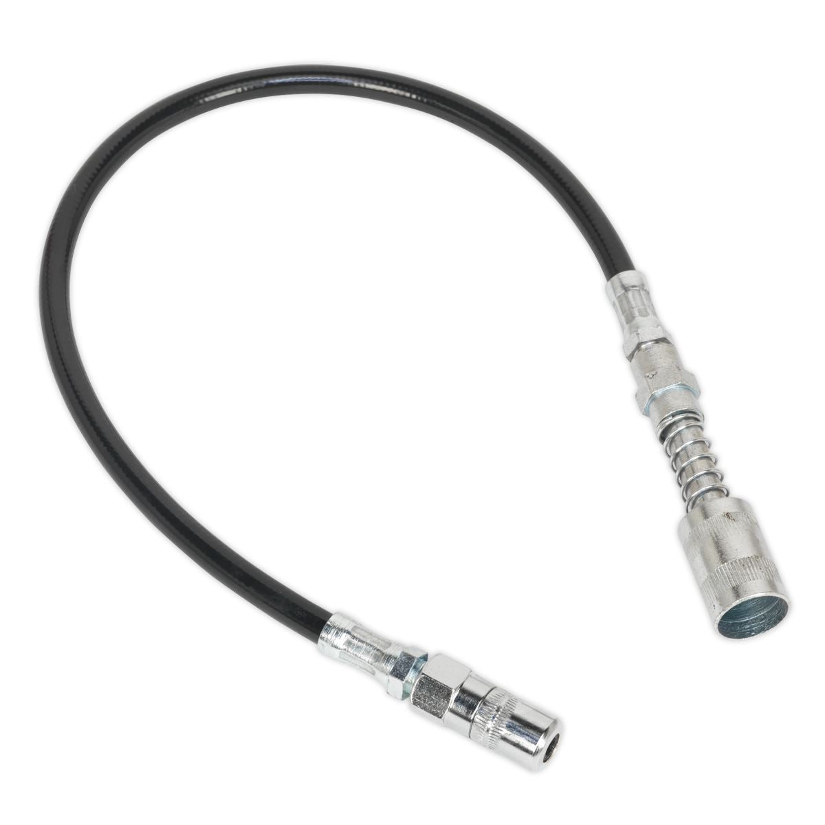 Sealey Rubber Delivery Hose with 4-Jaw Connector Flexible 450mm Quick Release Coupling GGSF450