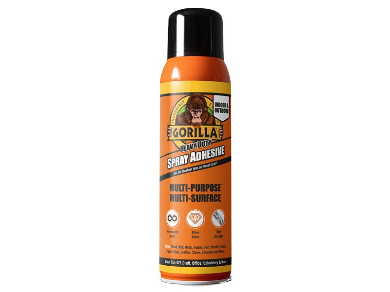 Gorilla Glue Heavy Duty Spray Adhesive 400ml Clear Permanent Bond GRGGHDSA400