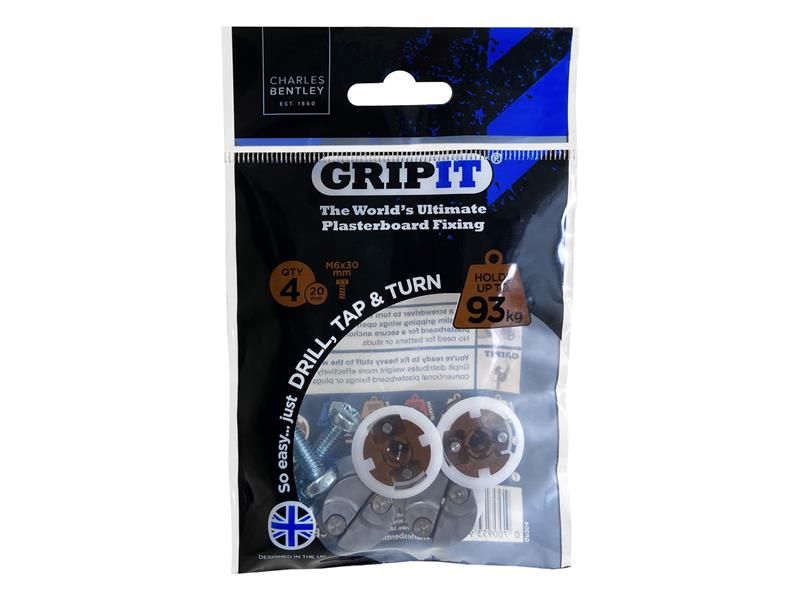 Gripit Brown Plasterboard Fixings 20mm (Pack 8) GRP208