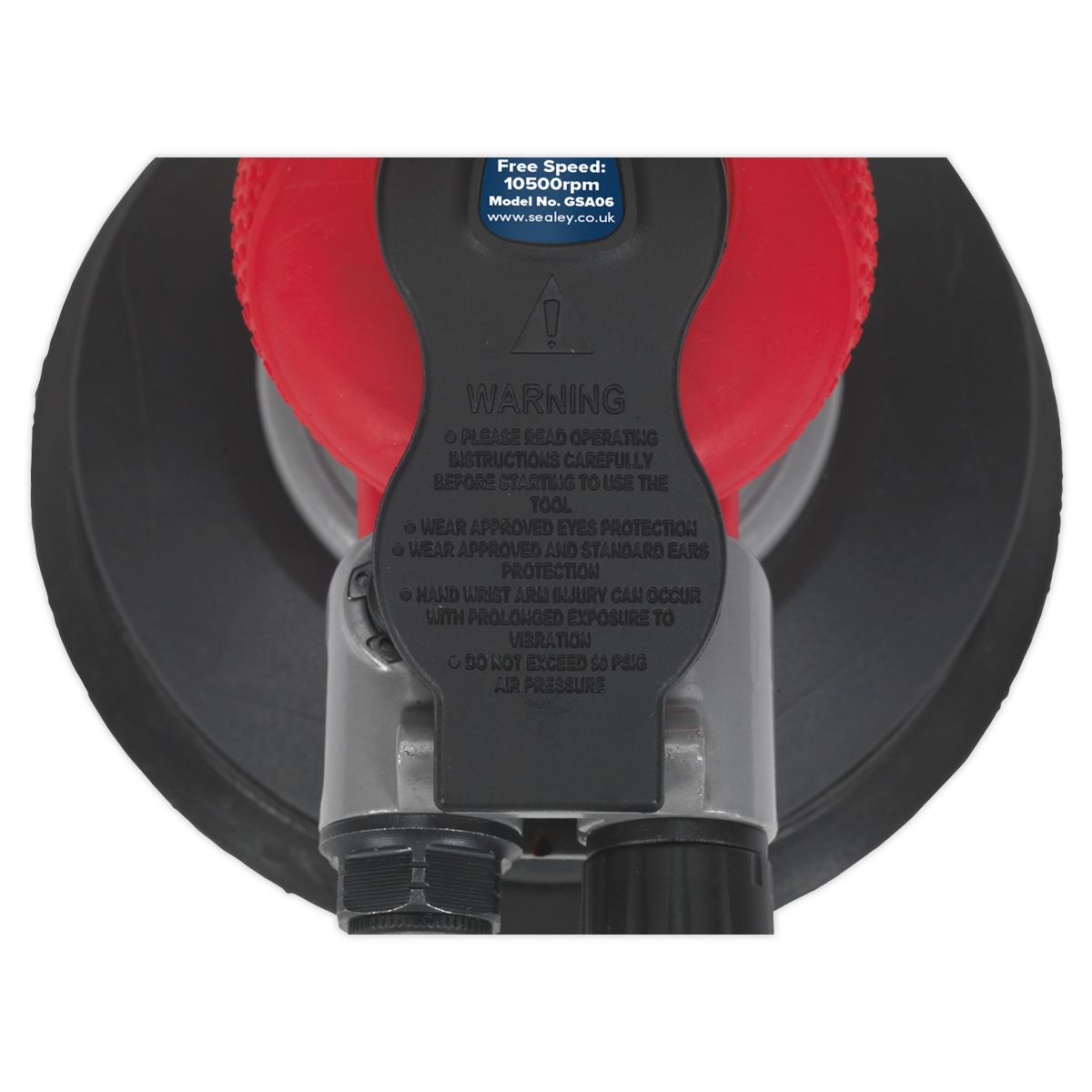 Sealey Air Palm Random Orbital Sander �150mm Dust-Free Self-Contained GSA06