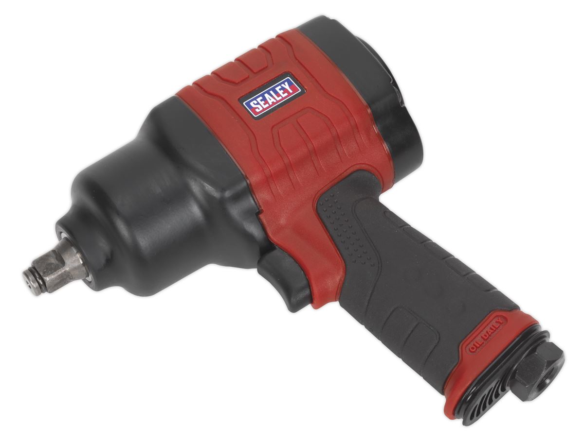 Sealey Composite Air Impact Wrench 1/2" Drive Twin Hammer 650lbft 880Nm GSA6002