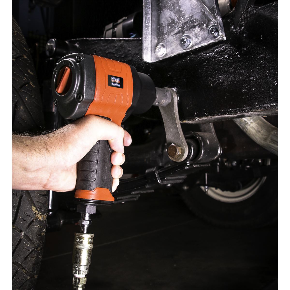 Sealey Composite Air Impact Wrench 1/2" Drive Twin Hammer 650lbft 880Nm GSA6002