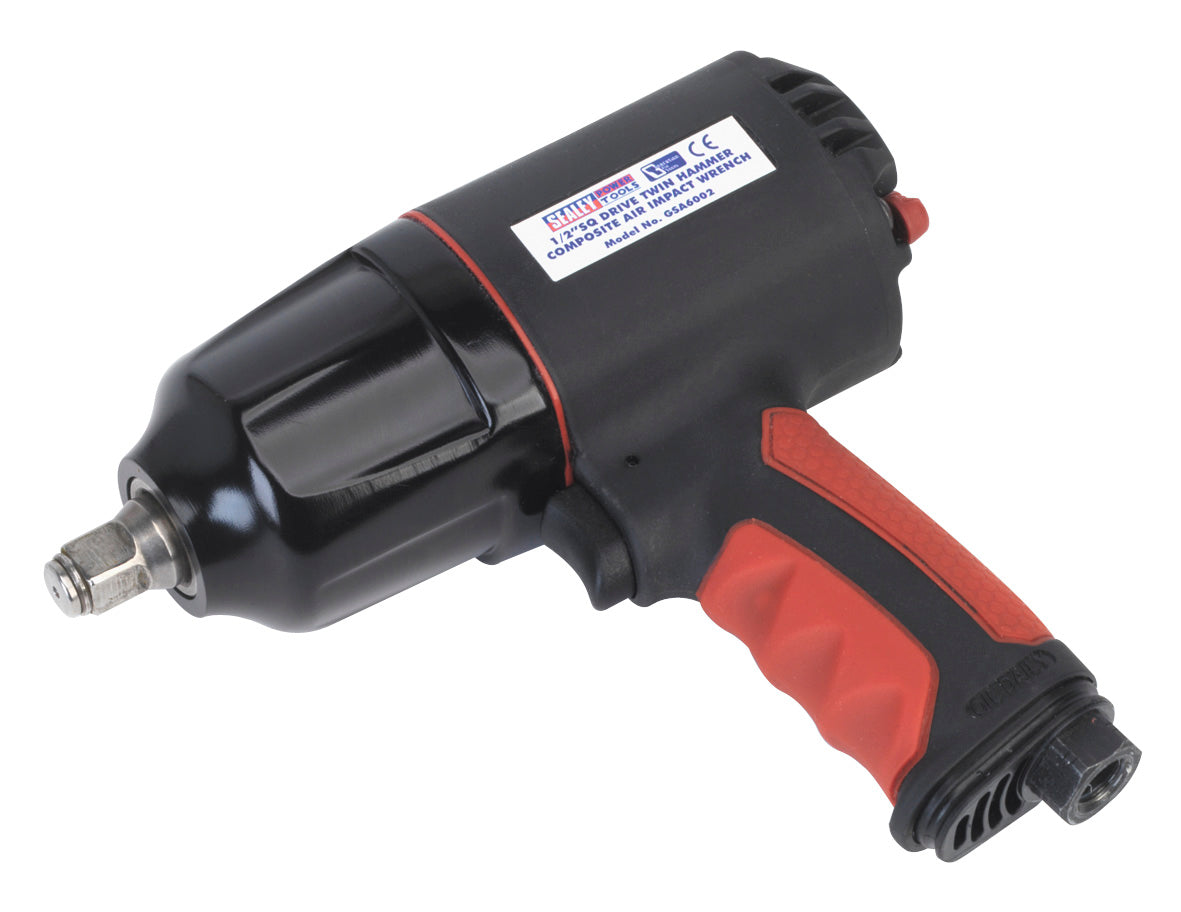 Sealey Composite Air Impact Wrench 1/2" Drive Twin Hammer 650lbft 880Nm GSA6002