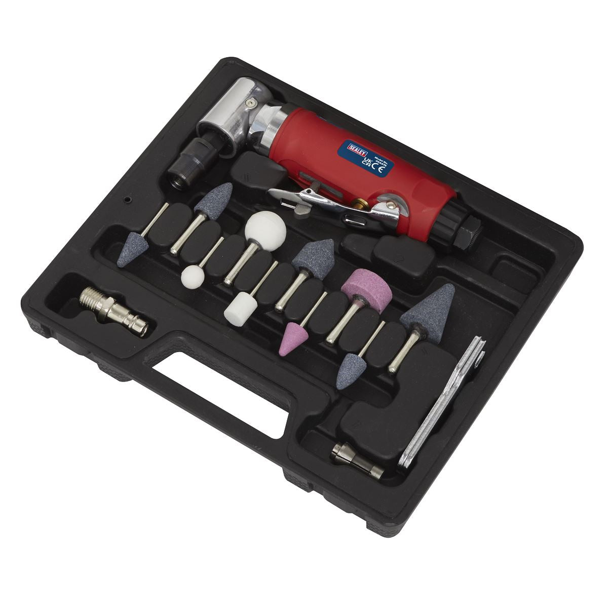 Sealey Air Die Grinder 90� Angle Kit 15pc GSA675