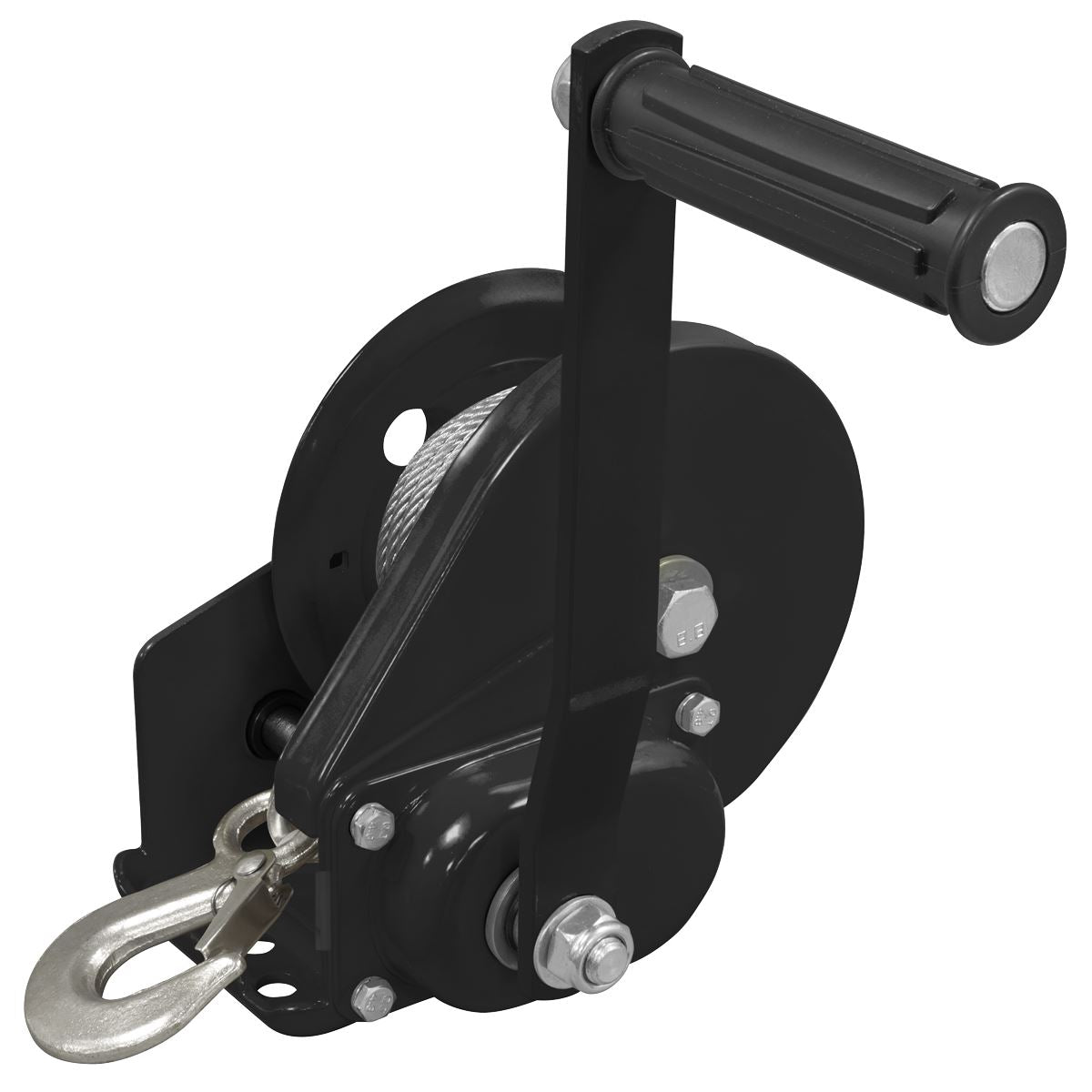 Sealey Geared Hand Winch with Brake & Cable 540kg Capacity GWC1200B