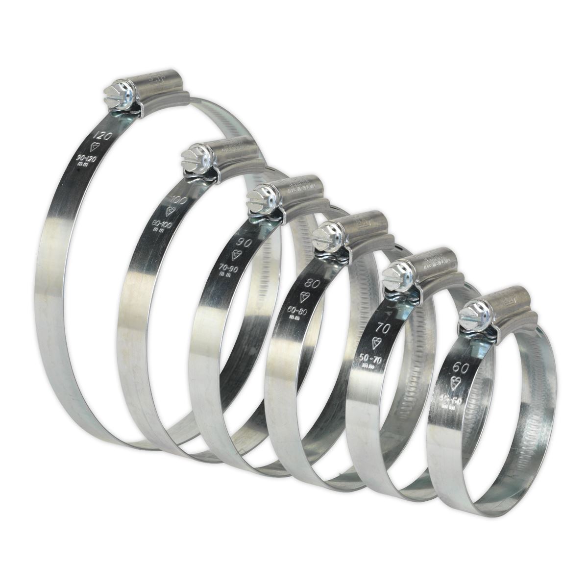 Sealey HI-GRIP® Hose Clip Assortment 26pc Sizes �45-160mm HCJ26A