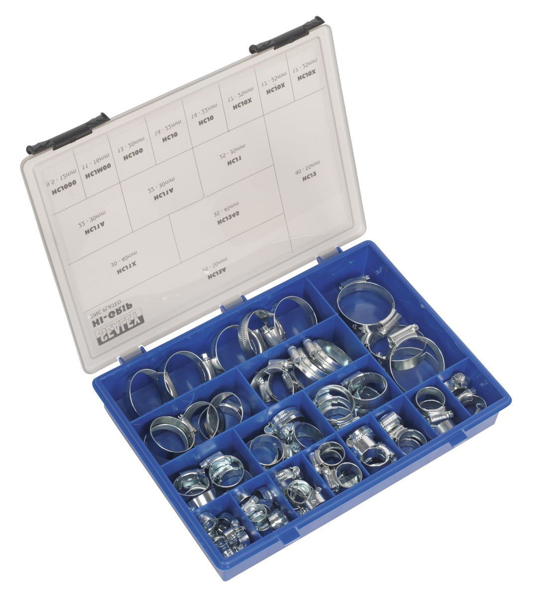 Sealey HI-GRIP® Hose Clip Assortment 81pc Sizes �9.5-55mm HCJ85AC