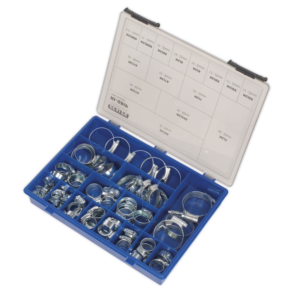 Sealey HI-GRIP® Hose Clip Assortment 81pc Sizes �9.5-55mm HCJ85AC