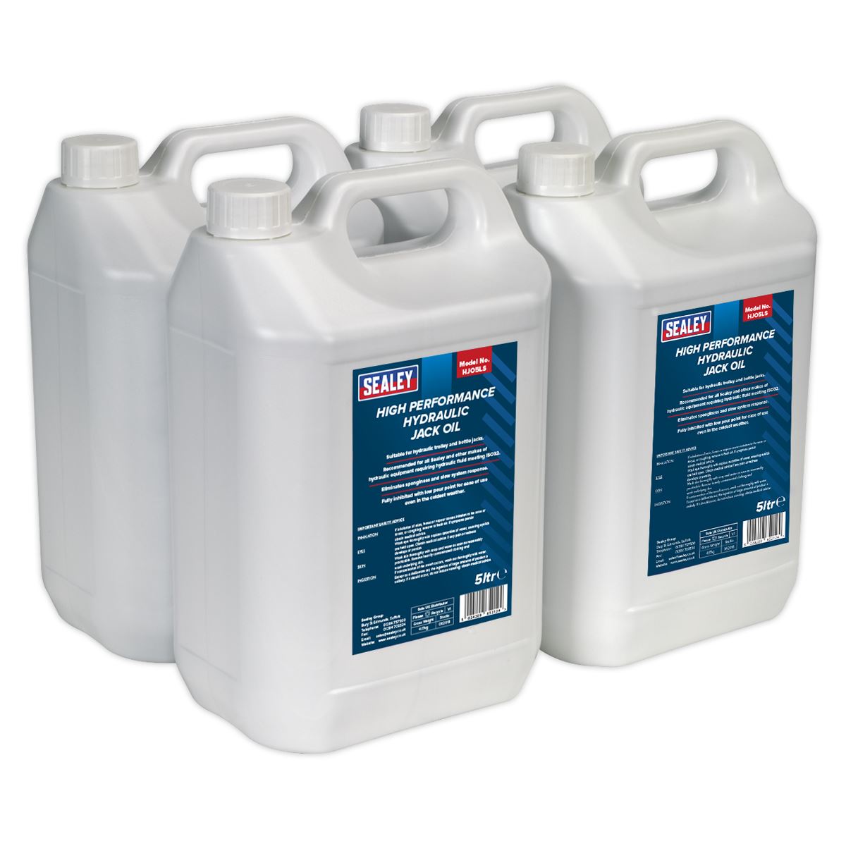 Sealey Hydraulic Jack Oil 5L - Pack of 4 HJO/5L