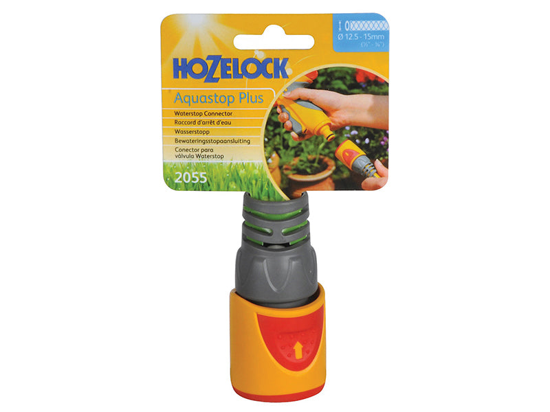 Hozelock 2055 AquaStop Plus Hose Connector for 12.5-15mm (1/2-5/8in) Hose HOZ2055