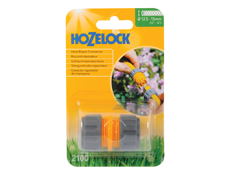 Hozelock 2100 Hose Repair Connector 12.5-15mm (1/2 - 5/8in) HOZ2100