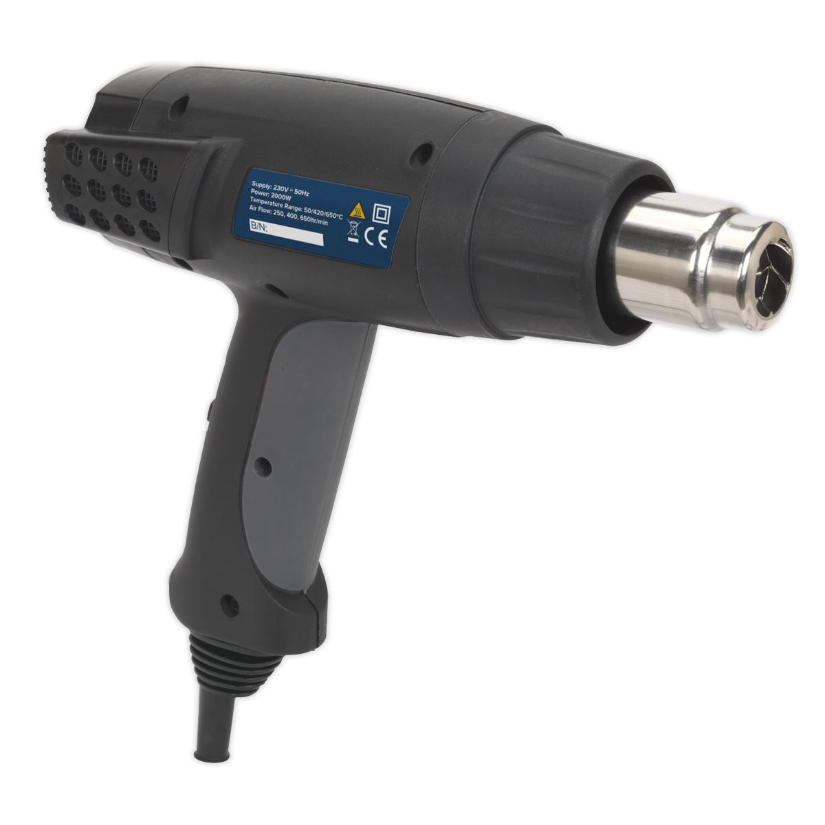 Sealey Hot Air Gun 1800W 3-Speed 50/420/650�C HS100