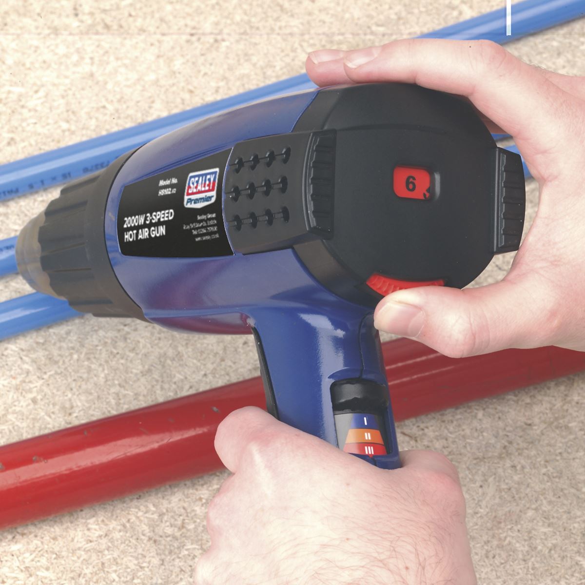 Sealey Hot Air Gun 2000W 3-Speed 50-600�C Variable Heat HS102