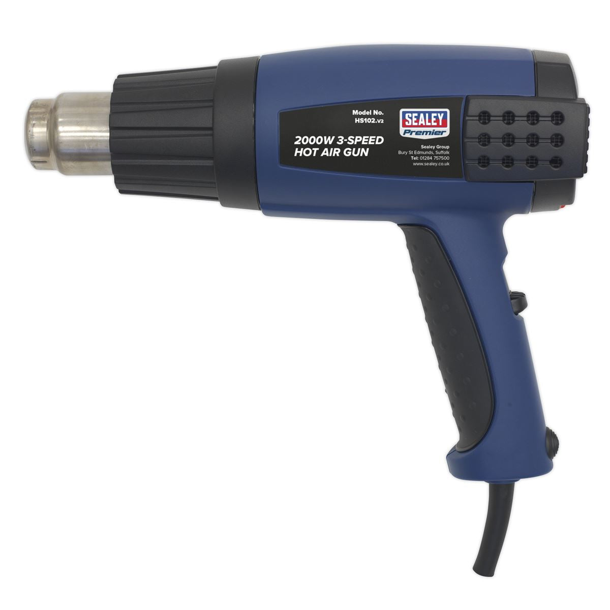Sealey Hot Air Gun 2000W 3-Speed 50-600�C Variable Heat HS102