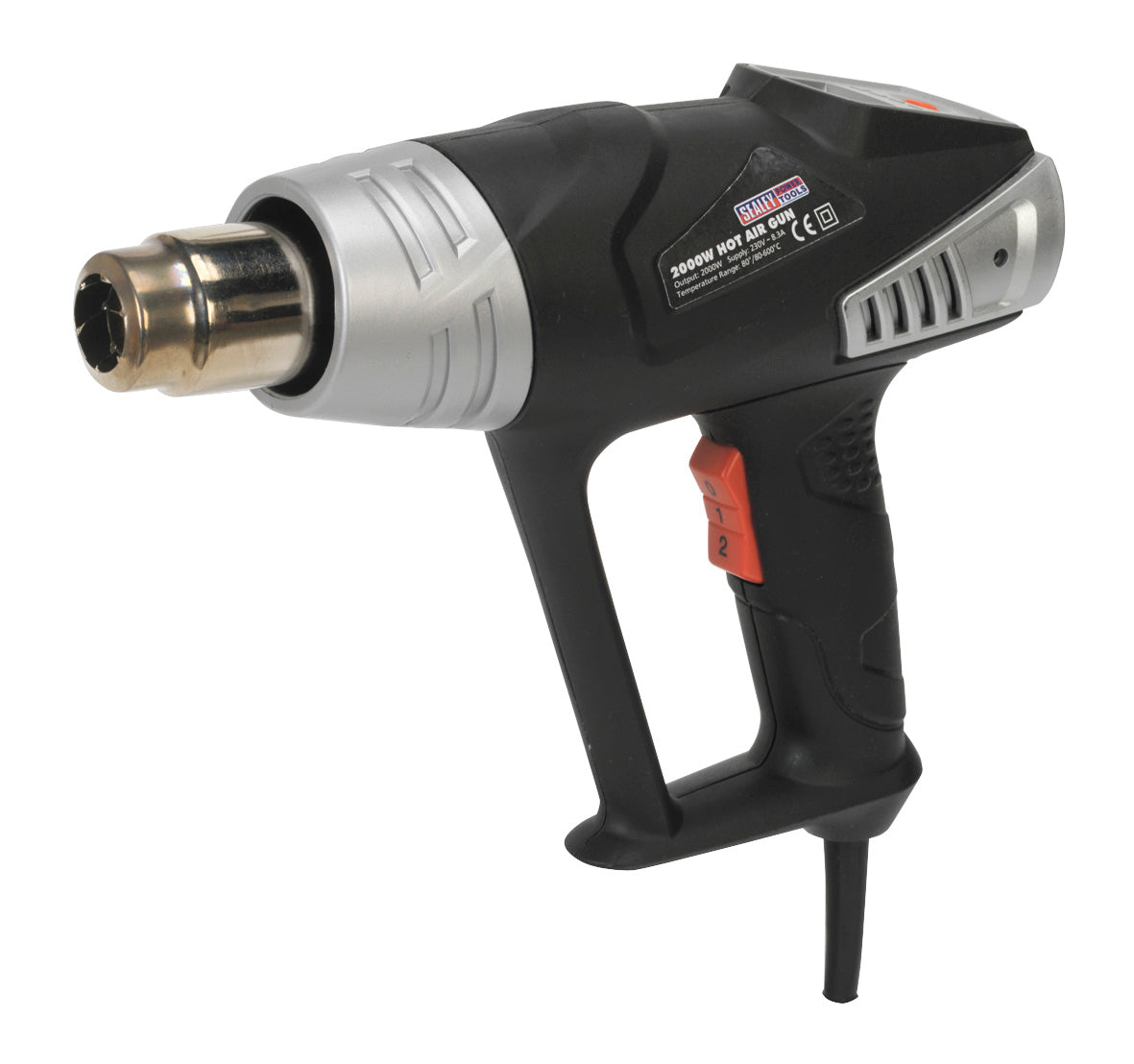 Sealey Deluxe Hot Air Gun Kit with LED Display 2000W 80-600�C HS104K