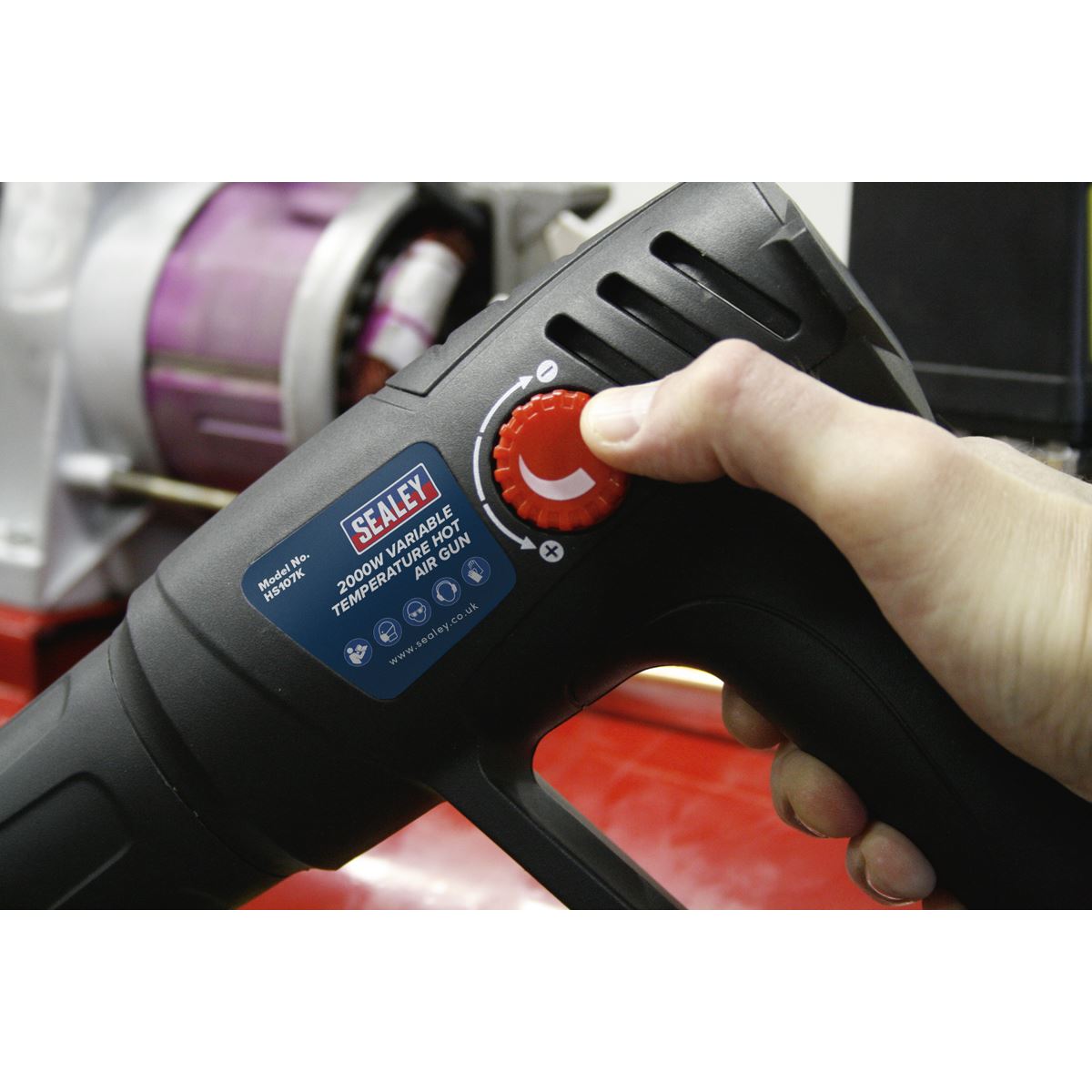 Sealey Variable Temperature Hot Air Gun Kit 2000W 50-450�C/90-600�C HS107K