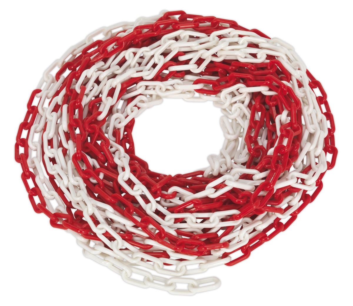 Sealey Safety Chain Red/White 25m x 6mm HSC25M