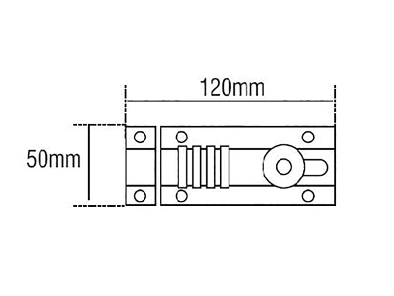 Squire CombiBolt 4 Re-Codable Locking Bolt Chrome 120mm HSQCOMBI2CH