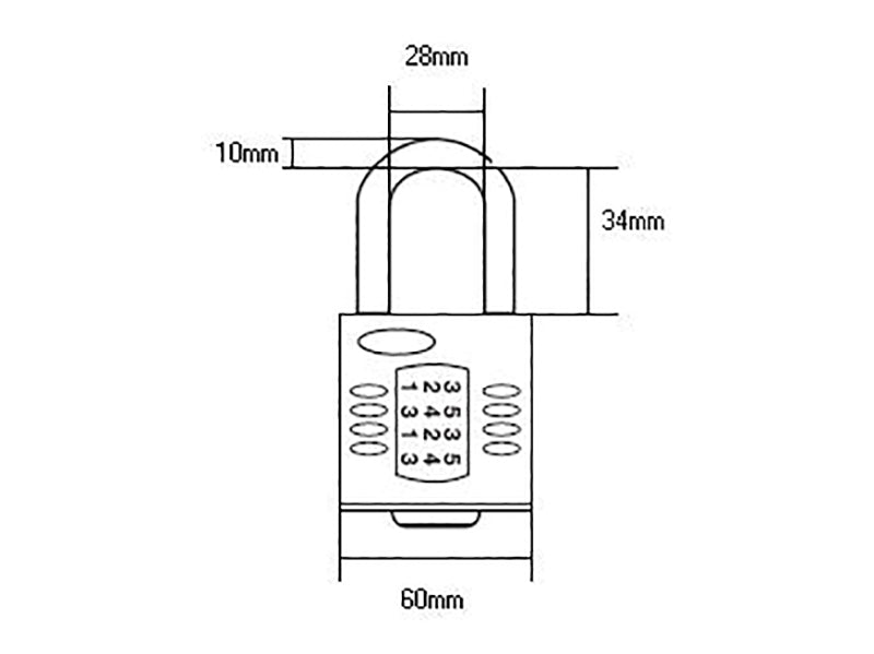 Squire CP60 Combination Padlock 5-Wheel 60mm Boxed HSQCP60BX