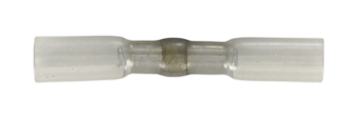Sealey Heat Shrink Butt Connector with Crimp & Solder Clear Pack of 25 HSSB25C