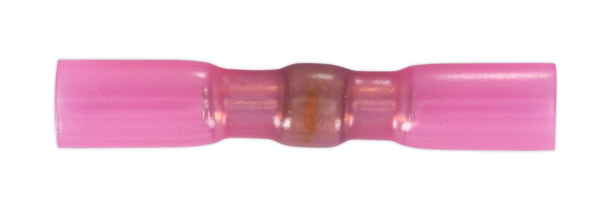 Sealey Heat Shrink Butt Connector with Crimp & Solder Red Pack of 25 HSSB25R