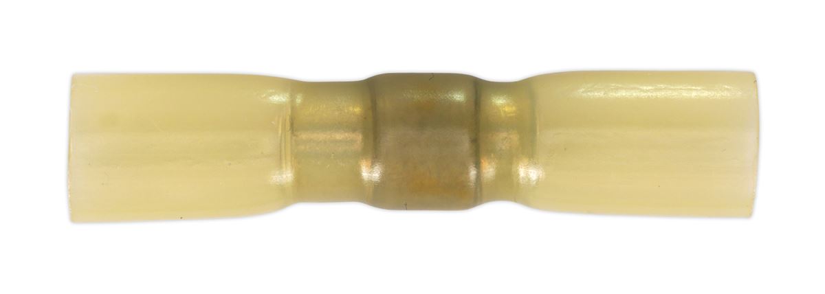 Sealey Heat Shrink Butt Connector with Crimp & Solder Yellow Pack of 25 HSSB25Y
