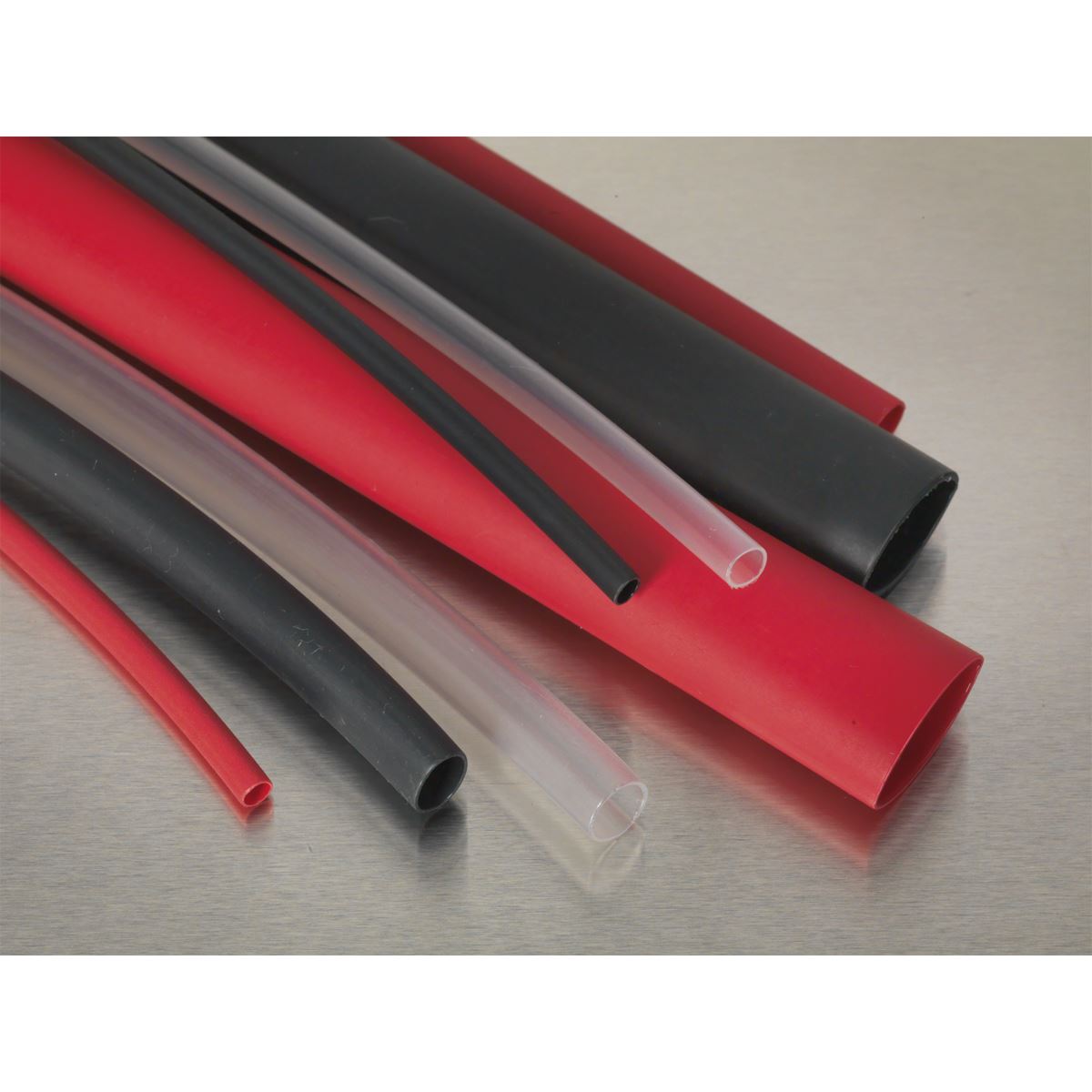 Sealey Heat Shrink Tubing Assortment 72pc Mixed Colours Adhesive Lined 200mm HSTAL72MC