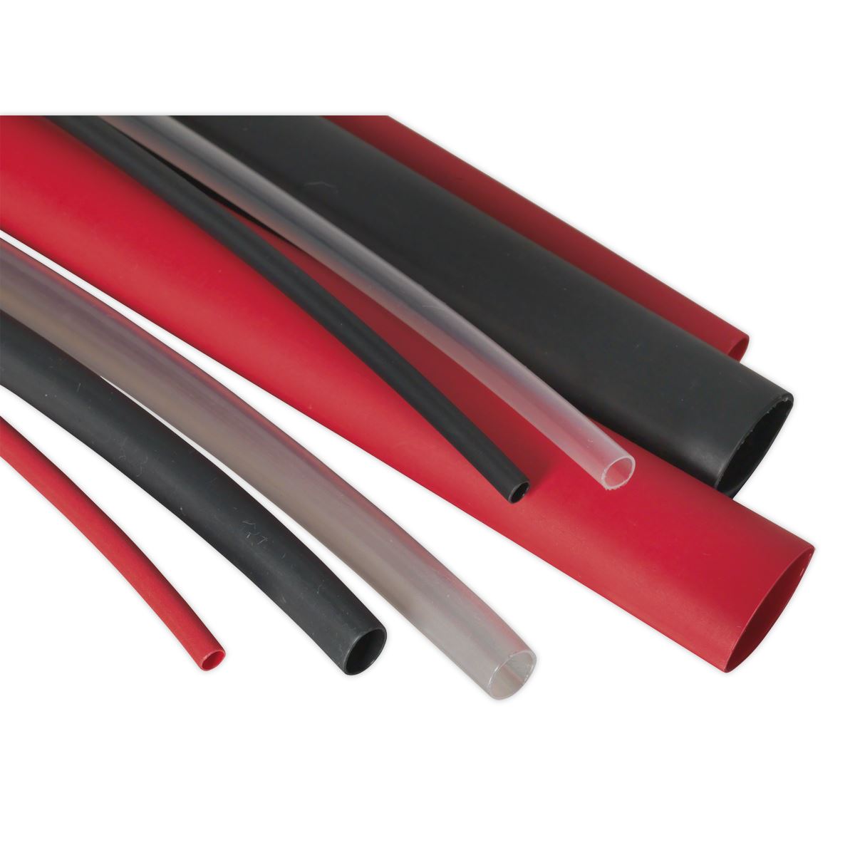 Sealey Heat Shrink Tubing Assortment 72pc Mixed Colours Adhesive Lined 200mm HSTAL72MC