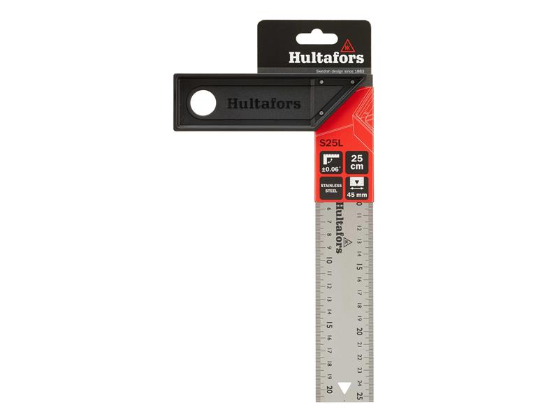 Hultafors S25L 25cm Lightweight Square Laser Etched 45mm Wide Blade HUL310403