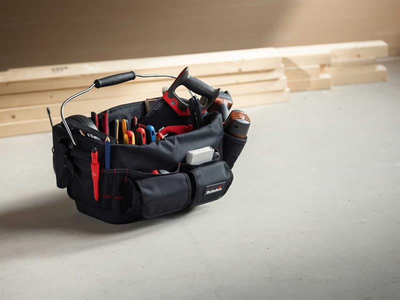 Hultafors Tool Bag Bucket Organiser Holds Cordles Drill & Tools HUL590102