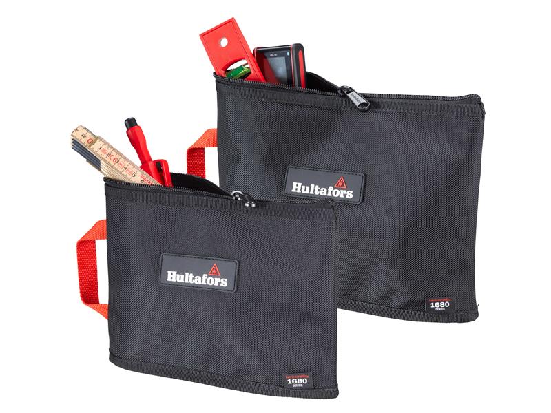Hultafors Zippered Tool Bag 2 Pack 3 Pockets In Each Pouch HUL590190