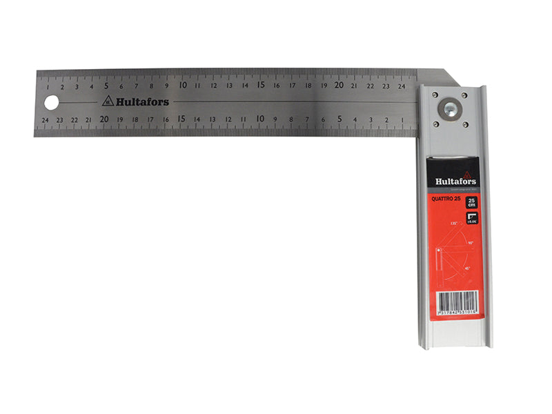 Hultafors Quattro Adjustable Try Square 250mm (10in) HULQUATTRO25