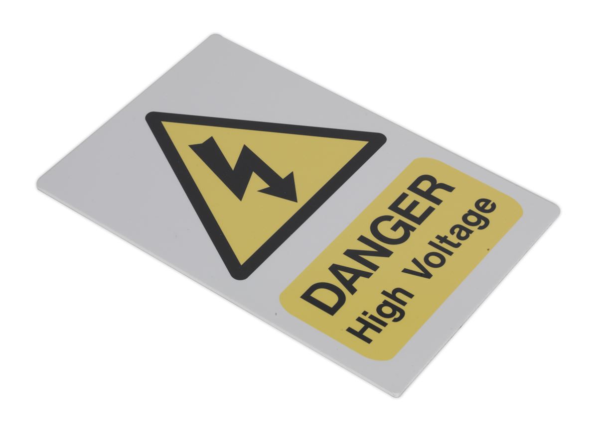 Sealey High Voltage Warning Sign 200 x 300mm HVSA4