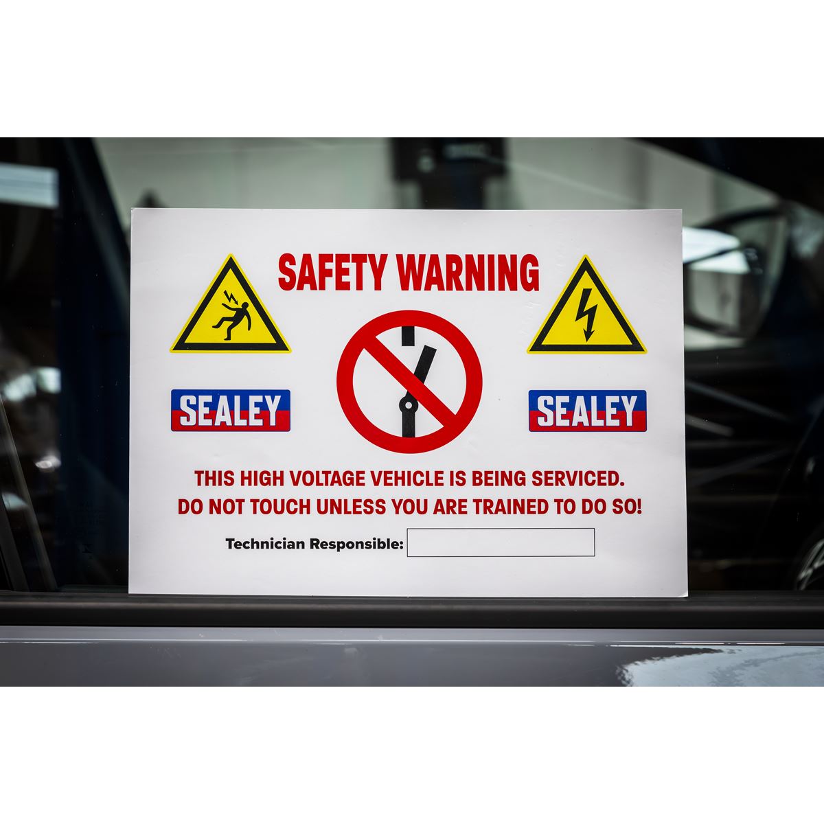 Sealey Hybrid/Electric Vehicle Warning Sign HYBRIDSIGN