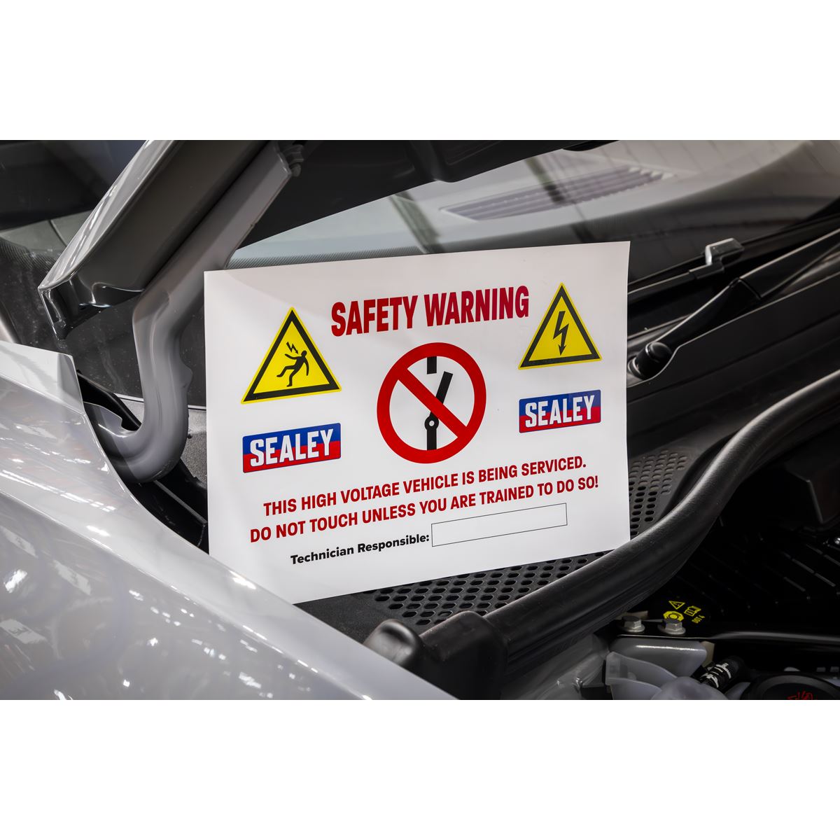 Sealey Hybrid/Electric Vehicle Warning Sign HYBRIDSIGN