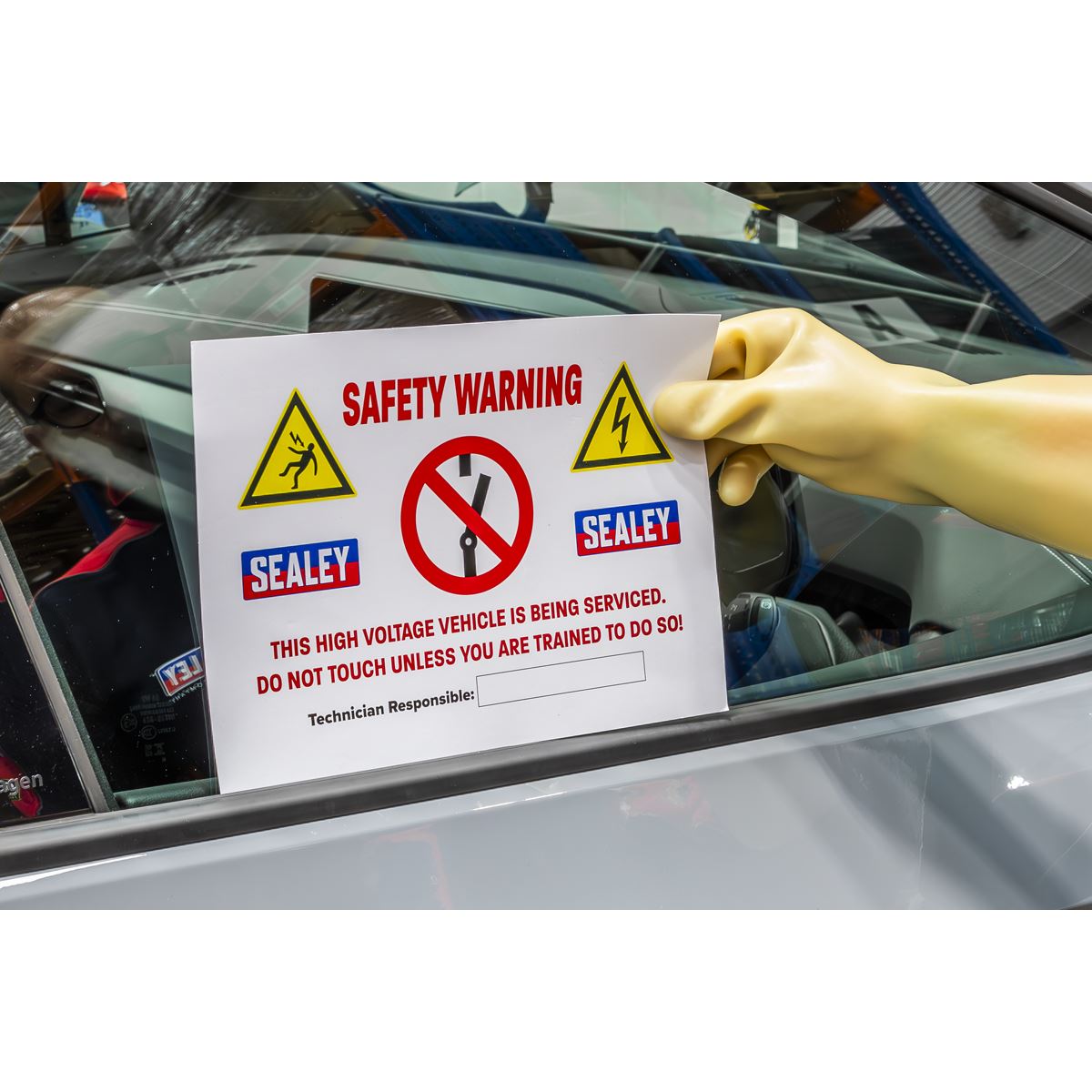 Sealey Hybrid/Electric Vehicle Warning Sign HYBRIDSIGN