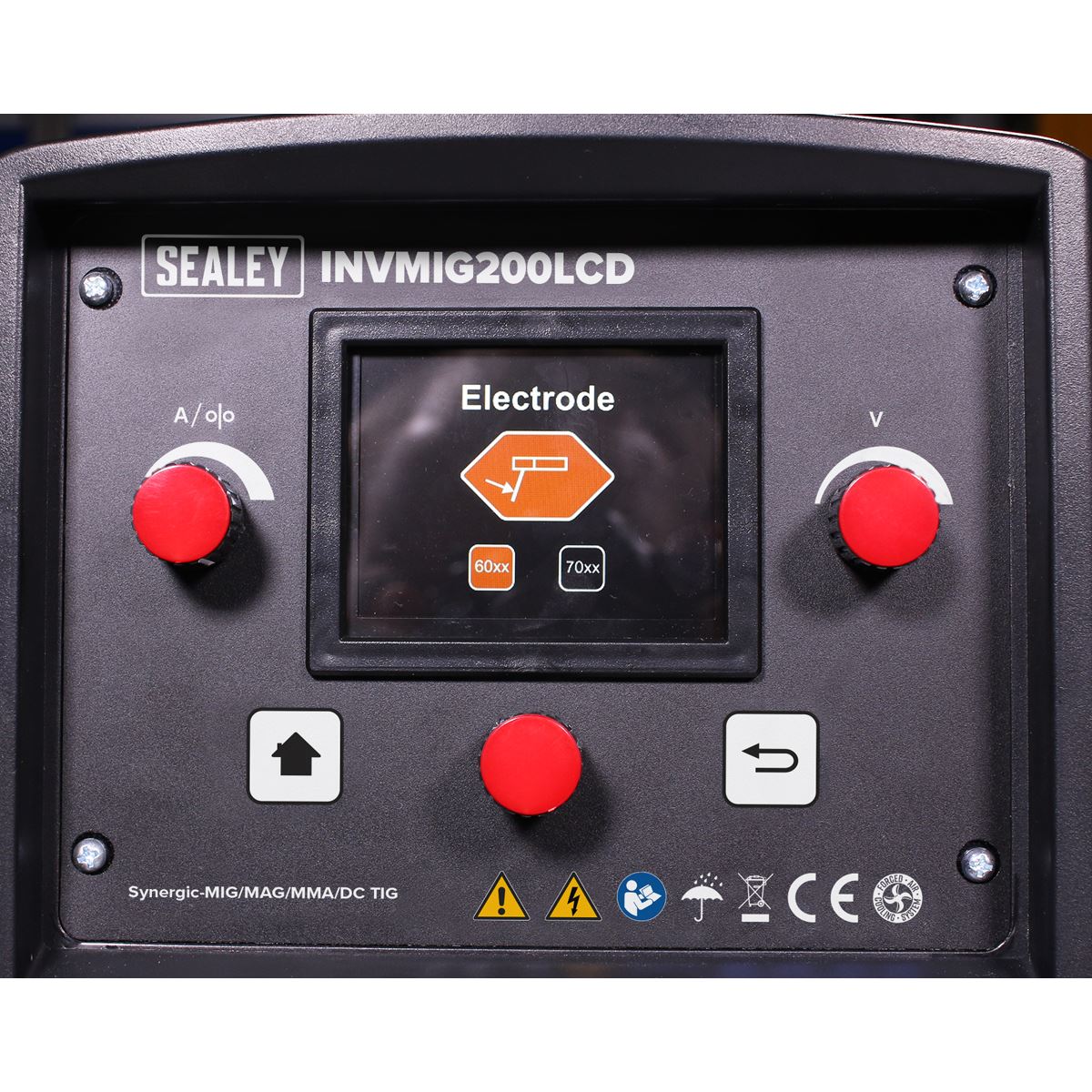 Sealey Inverter Welder MIG, TIG & MMA 200A with LCD Screen INVMIG200LCD