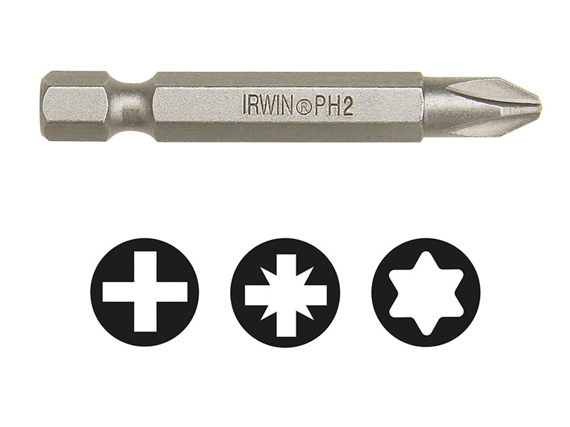 IRWIN® Power Screwdriver Bit Phillips PH2 70mm (Pack 1) IRW10504365