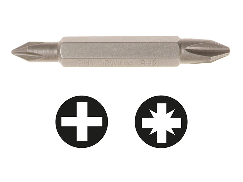 IRWIN® Screwdriver Bits PH2/PH2 Double-Ended 50mm (Pack 2) IRW10504394