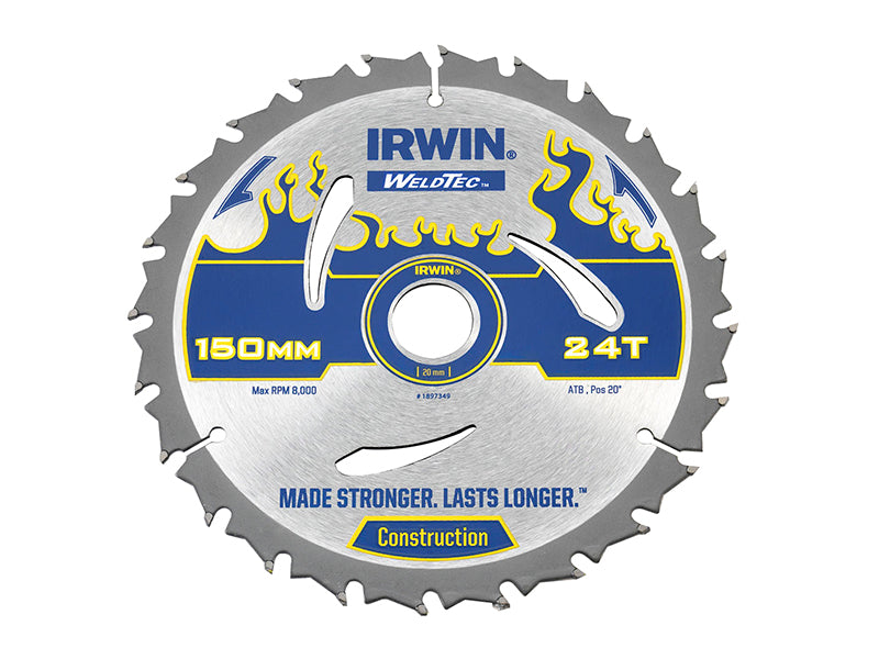 IRWIN® Weldtec Circular Saw Blade 150 x 20mm x 24T ATB IRW1897349