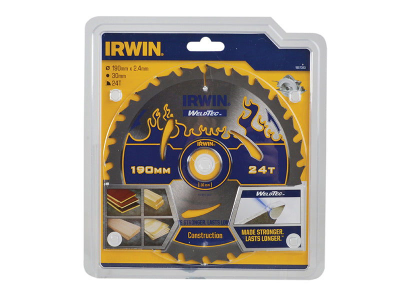 IRWIN® Weldtec Circular Saw Blade 190 x 30mm x 24T ATB IRW1897383