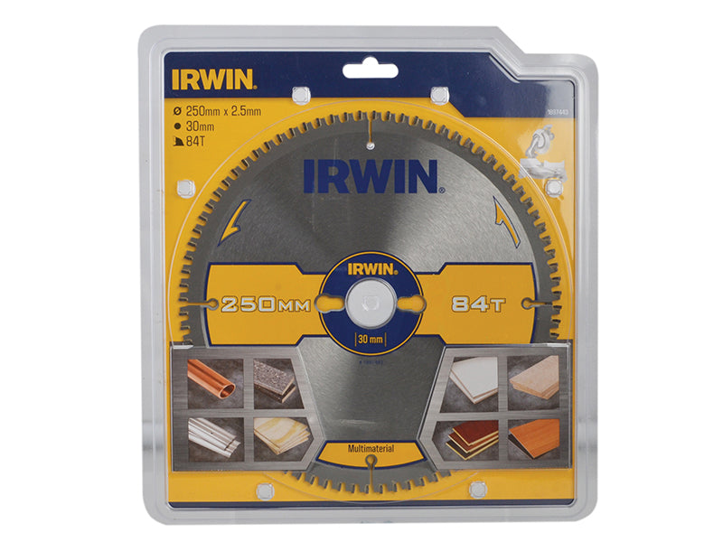 IRWIN Multi Material Circular Saw Blade 250 x 30mm x 84T TCG IRW1897443